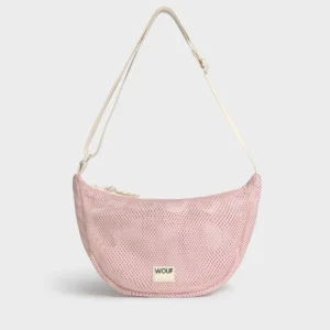 Sac bandoulière WOUF Blush en tissu recyclé – rose déperlant