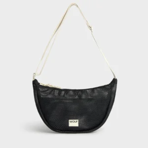 Sac bandoulière WOUF Onyx en tissu recyclé – noir déperlant