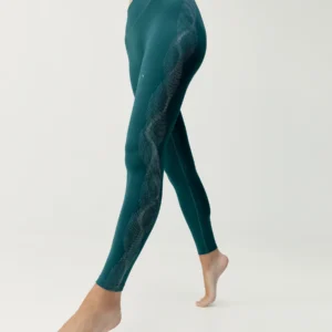 Legging Kishi Deep Green BORN Living Yoga – Taille haute vert profond sculptant