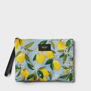 Pochette XL WOUF Capri en tissu recyclé – trousse zippée grand format