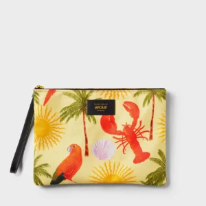 Pochette XL WOUF Rio en tissu recyclé - trousse zippée grand format