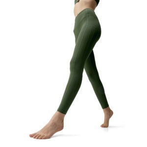 Legging ASURA Dark Olive BORN Living Yoga – Legging taille haute sculptant vert olive