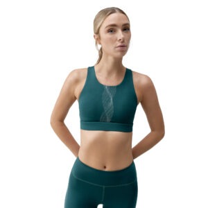 Brassière KISHI Deep Green BORN Living Yoga – Top sport élégante vert profond