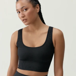Brassière Yami Black BORN Living Yoga – Top seamless minimaliste
