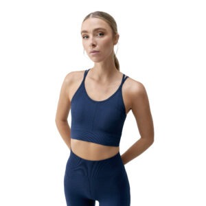 Brassière Sarvan Sailor Blue BORN Living Yoga – Top seamless bleu marin confortable