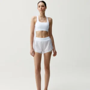 Short Padma 2.0 White/Stone BORN Living Yoga – Short sport femme taille haute élégant